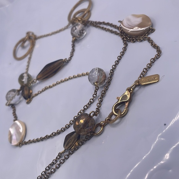 Crystal and mother of pearl 46 inch necklace by Rachel - Picture 5 of 5